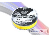 Леска плетеная "CONDOR" Megastrong, 130 метров, цвет Lemon, сечение 0,16 мм